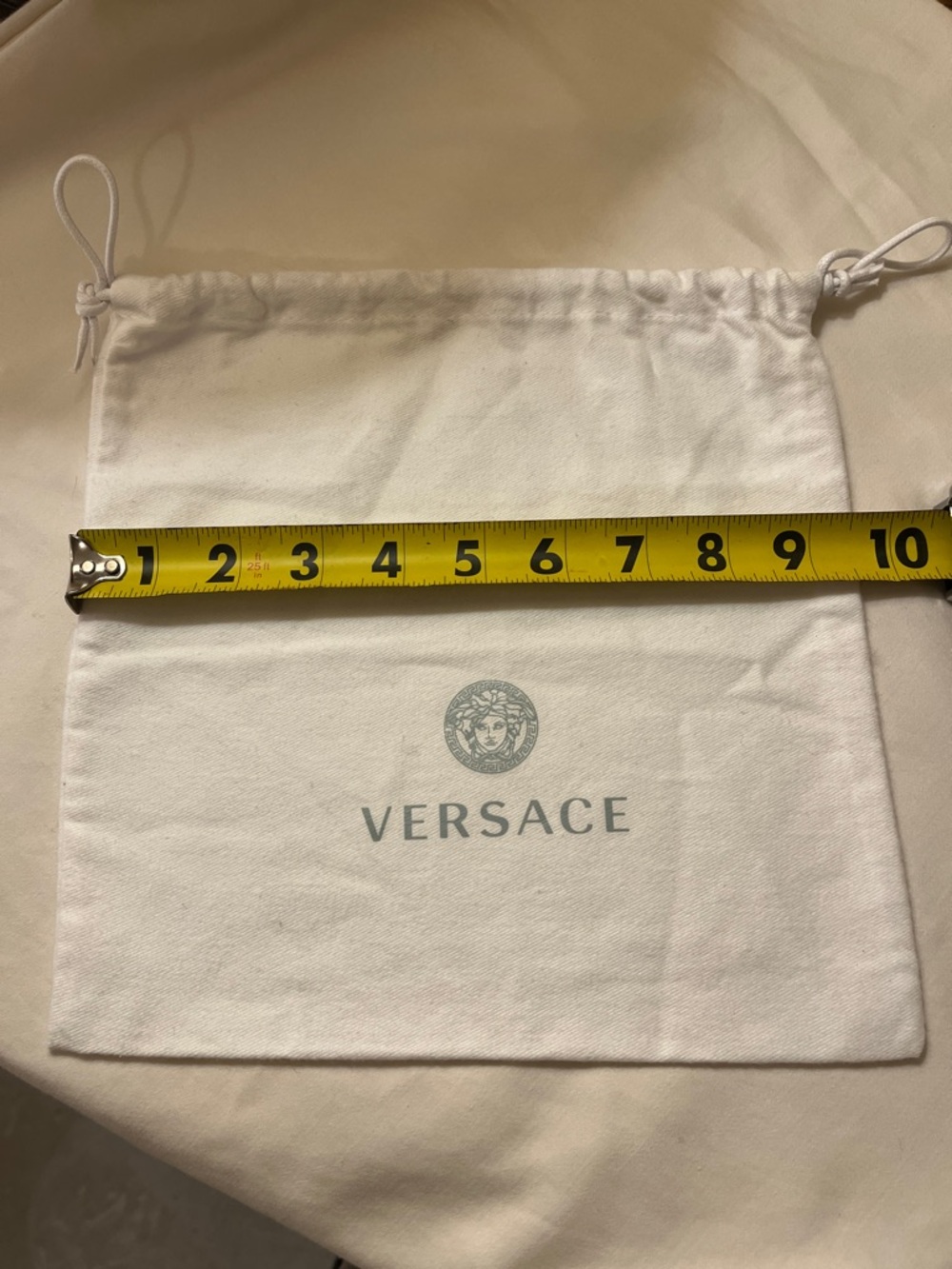 Versace white Drawstring Logo dust bag